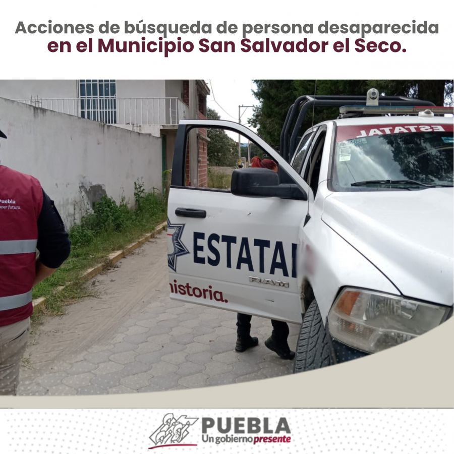 Como parte de nuestro trabajo realizamos Acciones de Búsqueda de Personas Desaparecidas en el Municipio de San Salvador el Seco, en coordinación con autoridades Federales, Estatales, Municipales y familiares