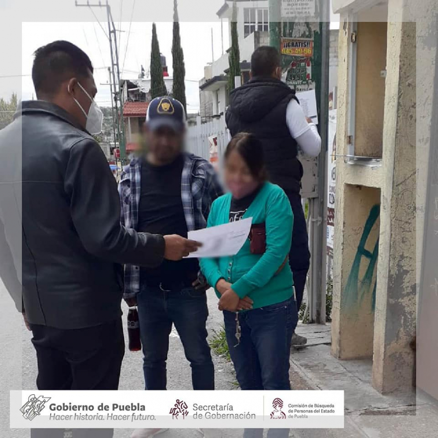 Esta tarde realizamos Acciones de Búsqueda de Personas Desaparecidas o No Localizadas en la colonia La Guadalupana de la ciudad de Puebla.