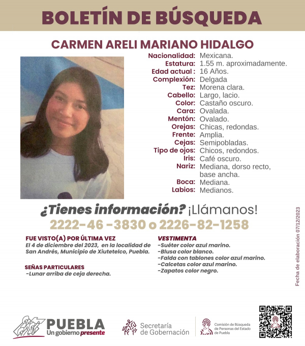 Carmen Areli Mariano Hidalgo,