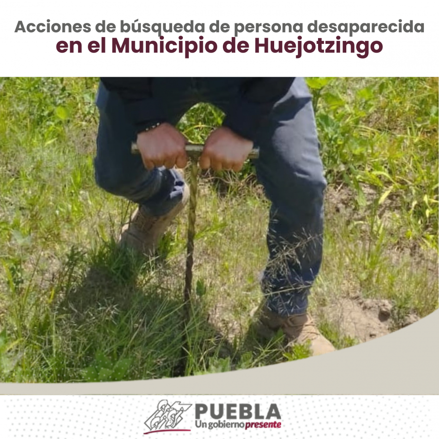 Como parte de nuestro trabajo realizamos Acciones de Búsqueda de Personas Desaparecidas en el Municipio de Huejotzingo, en coordinación con autoridades Federales, Estatales, Municipales y familiares