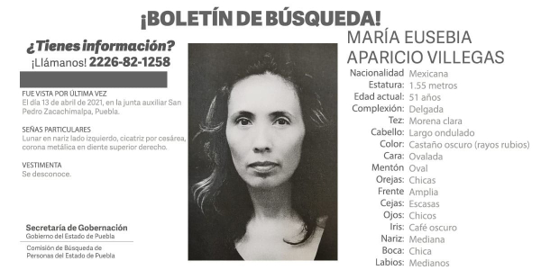 María Eusebia Aparicio Villegas.
