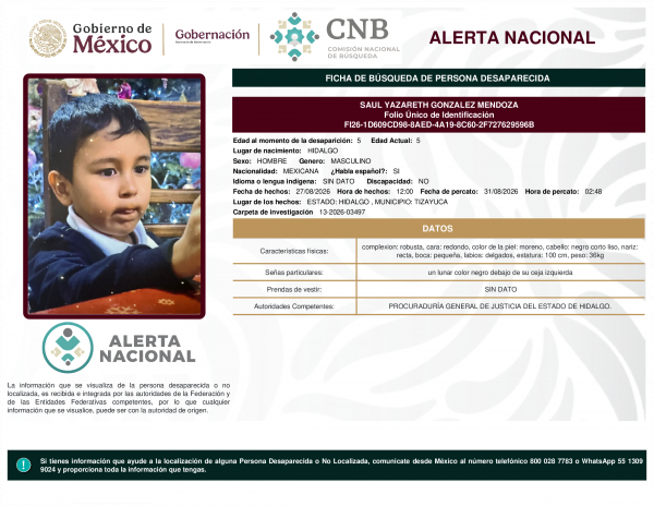 SAUL YAZARETH GONZALEZ MENDOZA