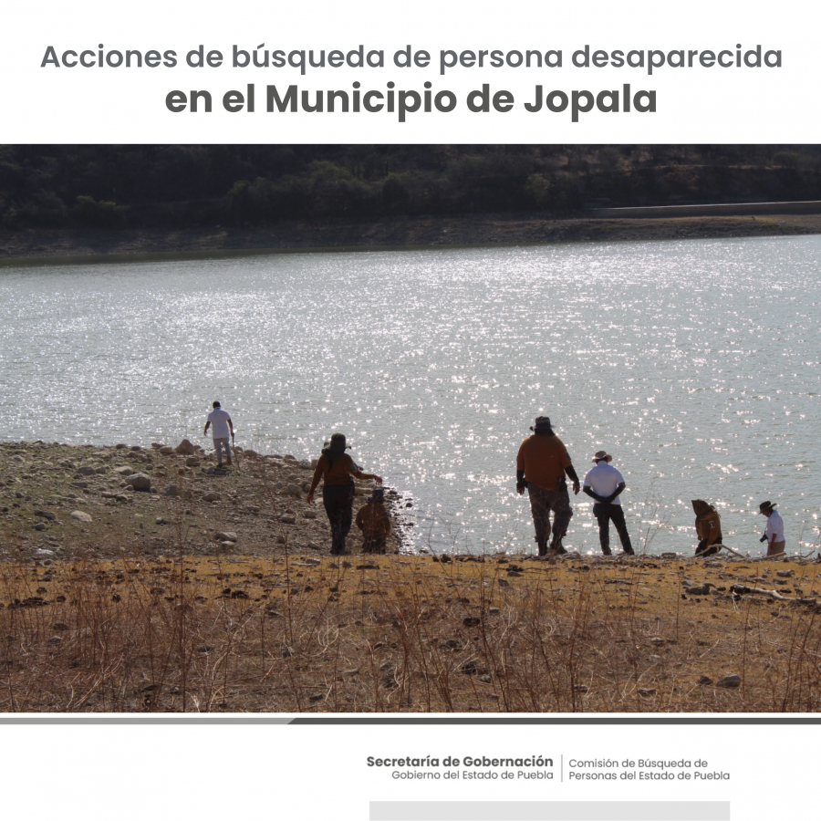 Como parte de nuestro trabajo realizamos Acciones de Búsqueda de Personas Desaparecidas en el municipio de Jopala, en coordinación con autoridades Estatales, locales y familiares.