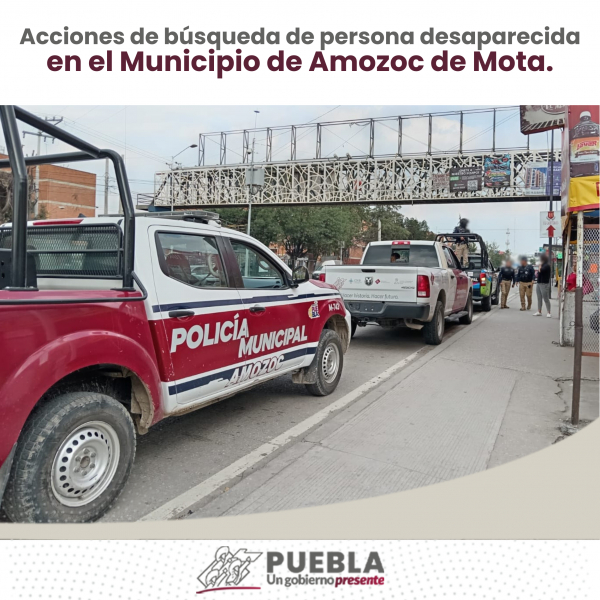 Como parte de nuestro trabajo realizamos Acciones de Búsqueda de Personas Desaparecidas en el Municipio de Amozoc de Mota, en coordinación con autoridades Federales, Estatales, Municipales y familiares