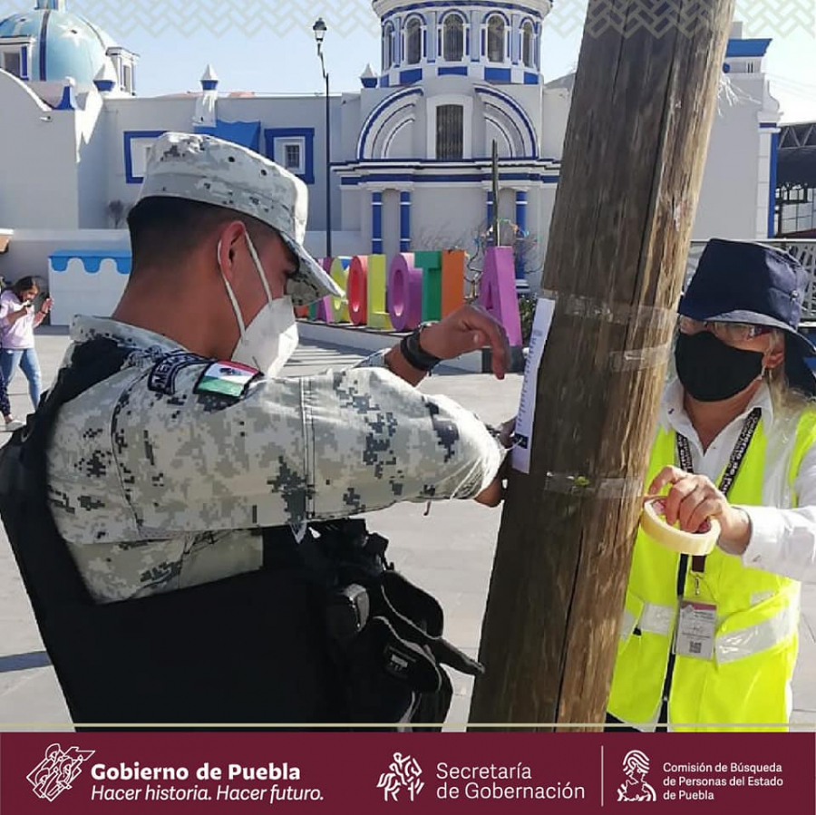 Como parte de nuestro trabajo, realizamos Acciones de Búsqueda de Personas Desaparecidas o No Localizadas en el municipio de San Salvador Huixcolotla.