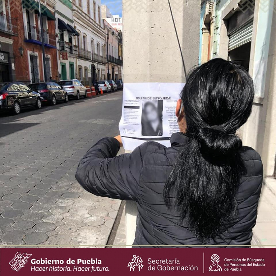 Como parte del trabajo que realizamos, se llevaron a cabo Acciones de Búsqueda de Personas Desaparecidas y No Localizadas en las colonias Centro y La Paz de la ciudad de Puebla.