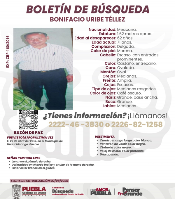 Bonifacio Uribe Téllez ACTUALIZACIÓN