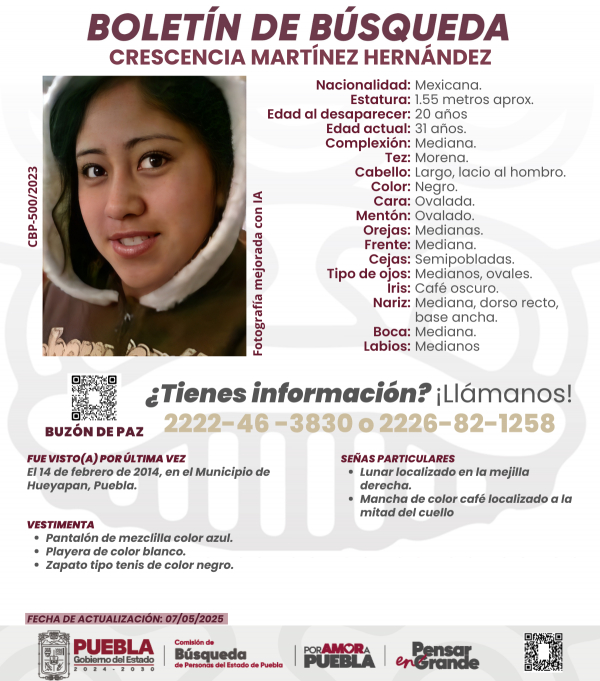 Crescencia Martínez Hernández - ACTUALIZACIÓN