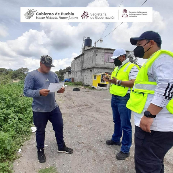 Como parte de nuestro trabajo, realizamos Acciones de Búsqueda de Personas Desaparecidas o No Localizadas en el municipio de Cañada Morelos, Puebla.