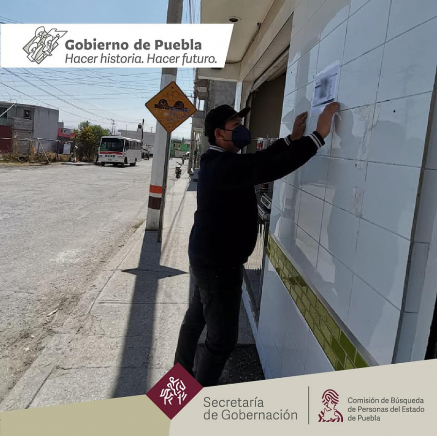 En el cumplimiento de nuestra labor, realizamos Acciones de Búsqueda de Personas Desaparecidas o No Localizadas en la colonia Santa Lucía de la ciudad de Puebla