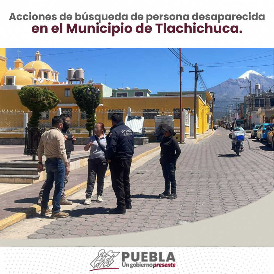 Como parte de nuestro trabajo realizamos Acciones de Búsqueda de Personas Desaparecidas en el Municipio de Tlachichuca, en coordinación con autoridades Federales, Estatales, Municipales y familiares