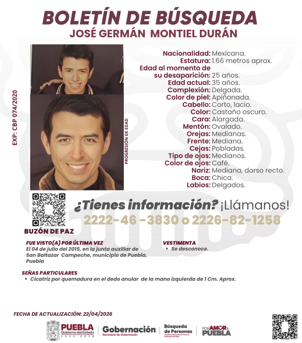 Jos&eacute; Germ&aacute;n Montiel Dur&aacute;n - ACTUALIZACI&Oacute;N