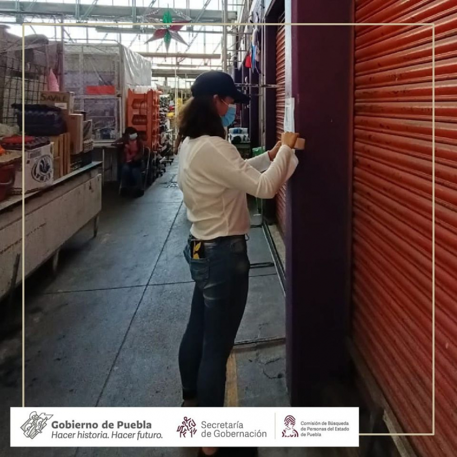 Realizamos Acciones de Búsqueda de Personas Desaparecidas o No Localizadas en las colonias Centro y Santa María de la ciudad de Puebla.