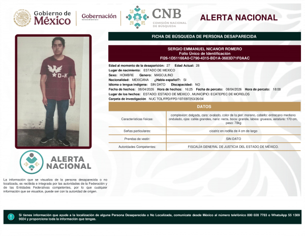 SERGIO EMMANUEL NICANOR ROMERO