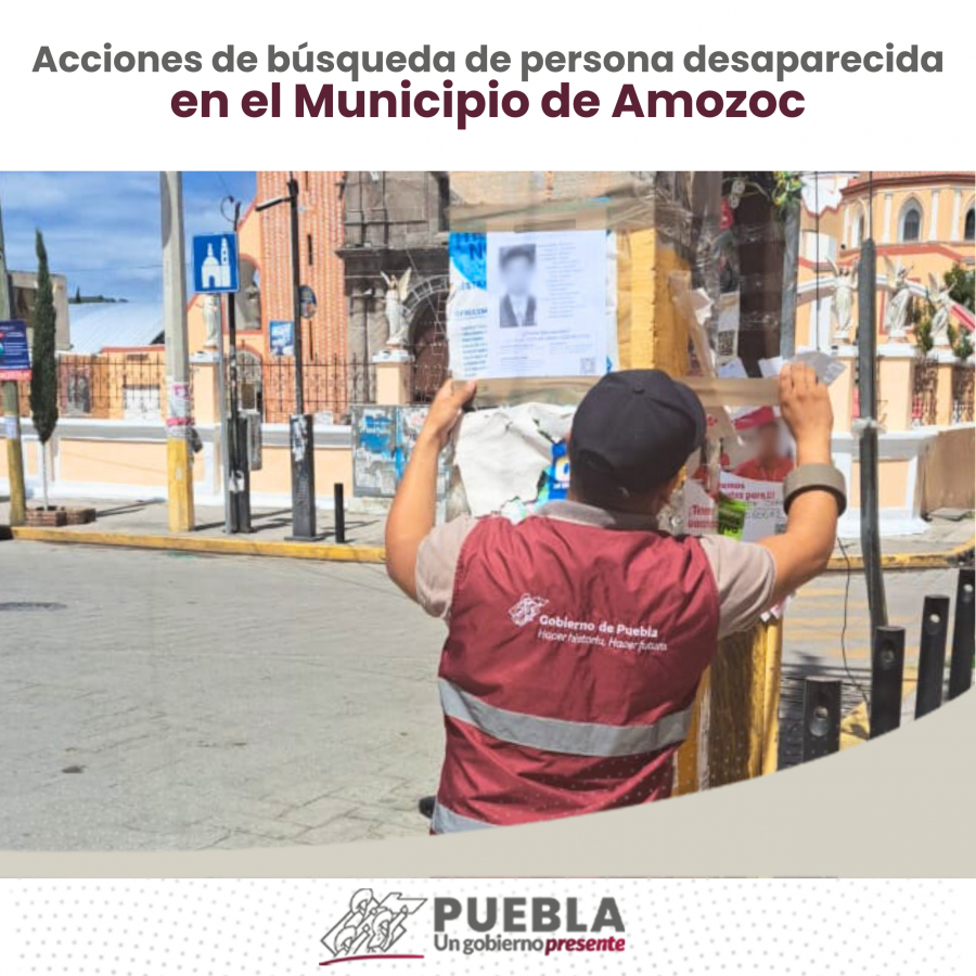 Como parte de nuestro trabajo realizamos Acciones de Búsqueda de Personas Desaparecidas en el Municipio de Amozoc, en coordinación con autoridades Federales, Estatales, Municipales y familiares