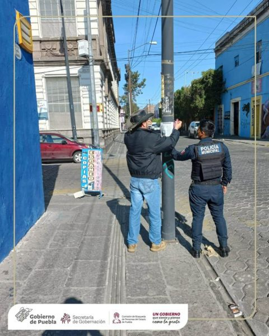 Como parte de nuestro trabajo, realizamos Acciones de Búsqueda de Personas Desaparecidas o No Localizadas en la colonia Centro de la ciudad de Puebla, Puebla.