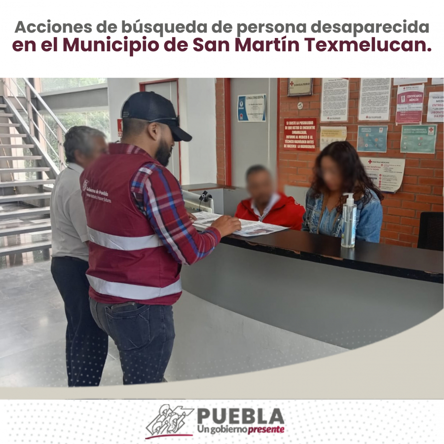 Como parte de nuestro trabajo realizamos Acciones de Búsqueda de Personas Desaparecidas en el Municipio de San Martín Texmelucan, en coordinación con autoridades Federales, Estatales, Municipales y familiares