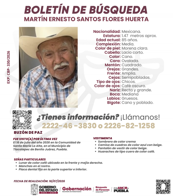 Mart&iacute;n Ernesto Santos Flores Huerta