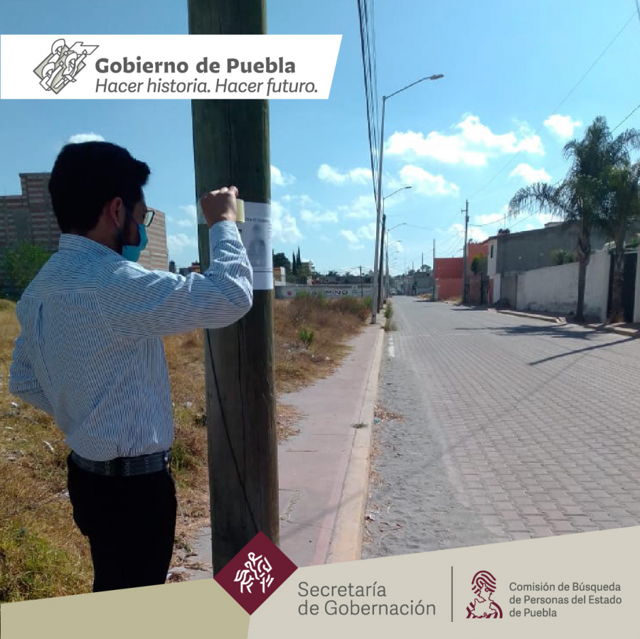 Este día llevamos a cabo acciones de búsqueda de Personas Desaparecidas y No Localizadas en la colonia Santa María Xonacatepec de la ciudad de Puebla.