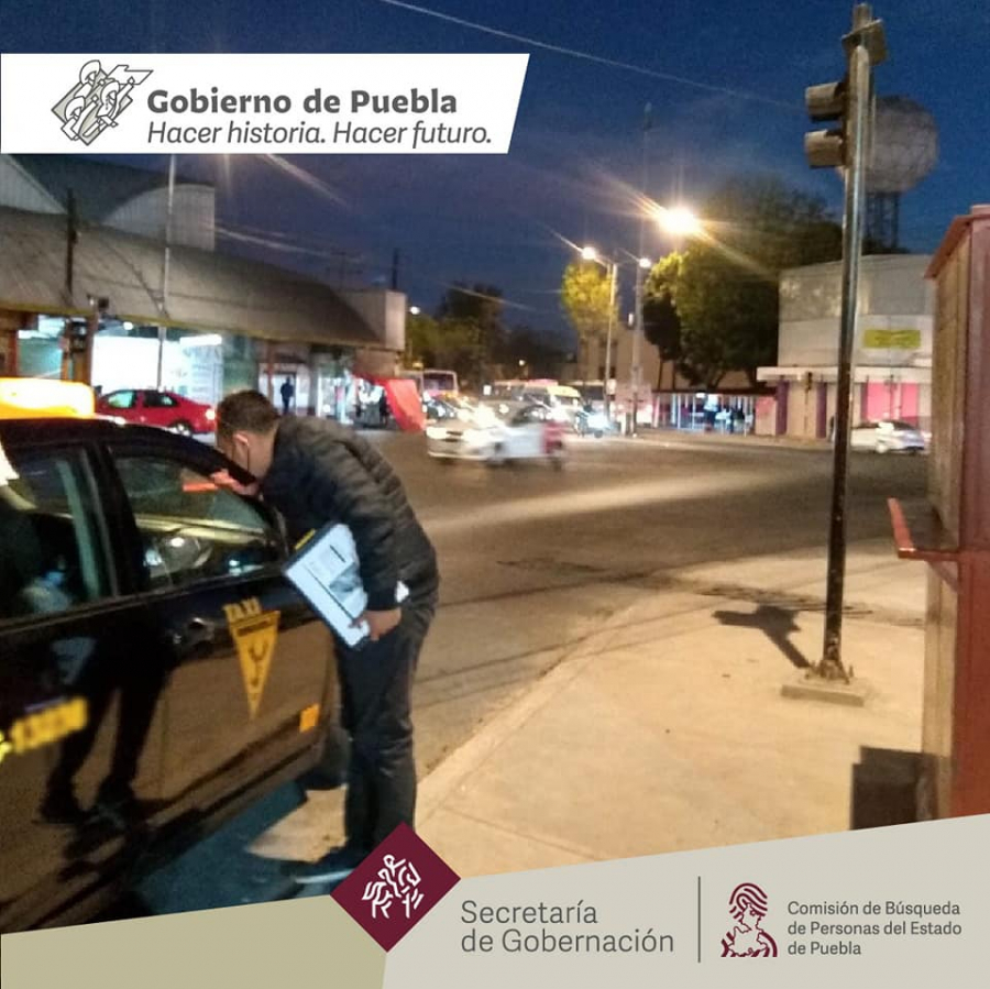 Esta noche realizamos Acciones de Búsqueda de Personas Desaparecidas o No Localizadas en la colonia 10 de Mayo de la ciudad de Puebla.