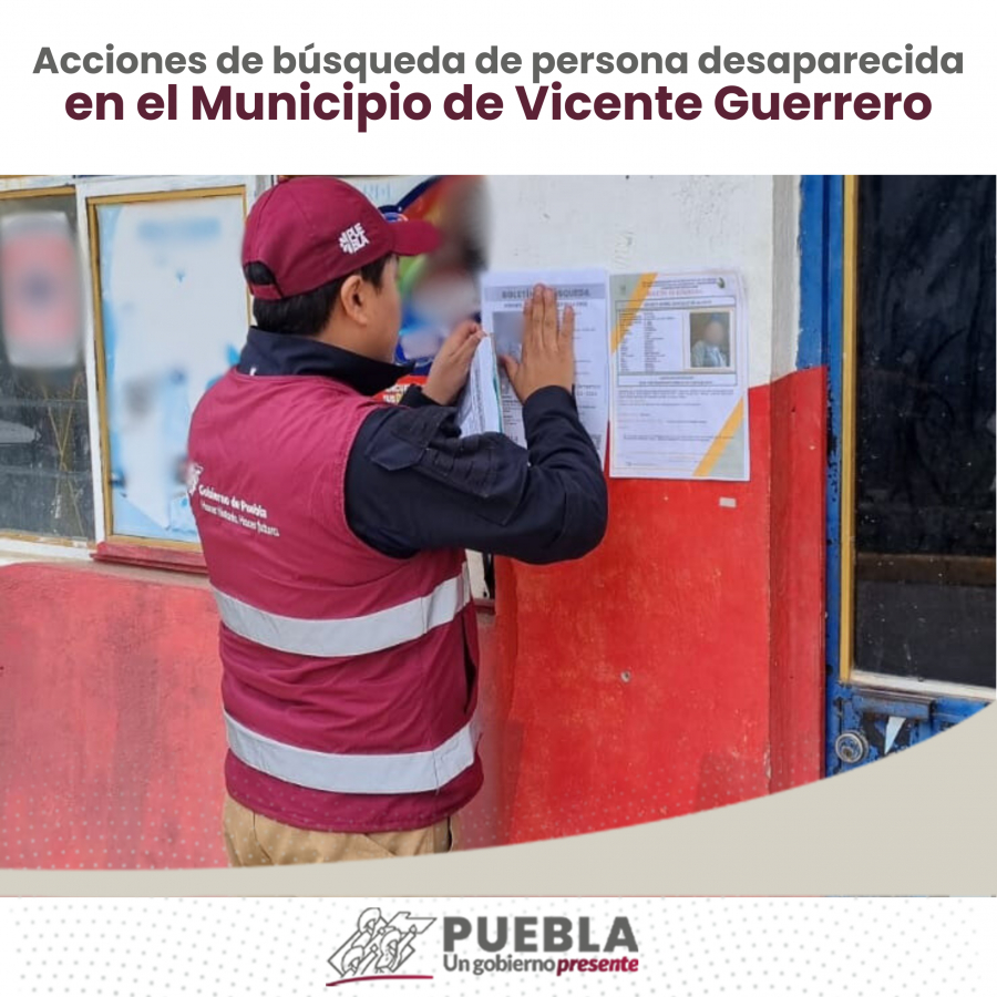 Como parte de nuestro trabajo realizamos Acciones de Búsqueda de Personas Desaparecidas en el Municipio de Vicente Guerrero, en coordinación con autoridades Federales, Estatales, Municipales y familiares