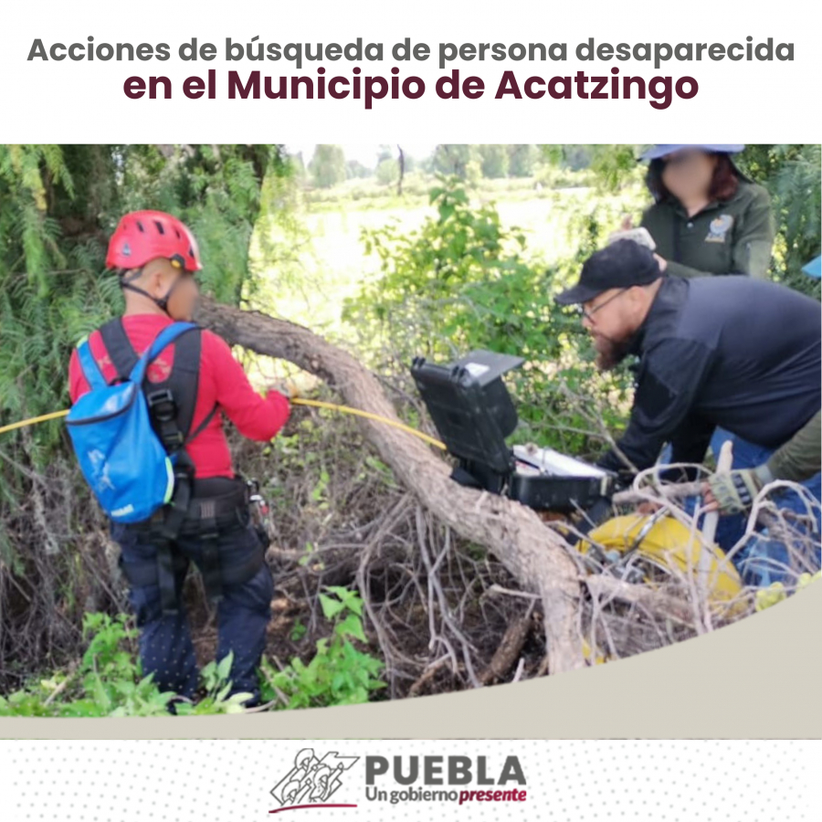 Como parte de nuestro trabajo realizamos Acciones de Búsqueda de Personas Desaparecidas en el Municipio de Acatzingo, en coordinación con autoridades Federales, Estatales, Municipales y familiares