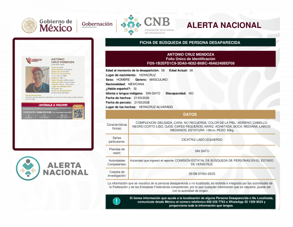 ANTONIO CRUZ MENDOZA