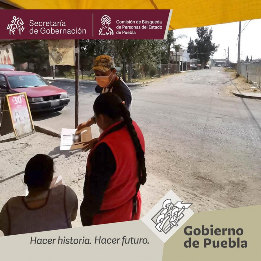 Como parte del trabajo que realizamos, se llevan a cabo Acciones de Búsqueda de Personas Desaparecidas y No Localizadas en las colonias Castillotla y San Bernabé Temoxtitla, Puebla.