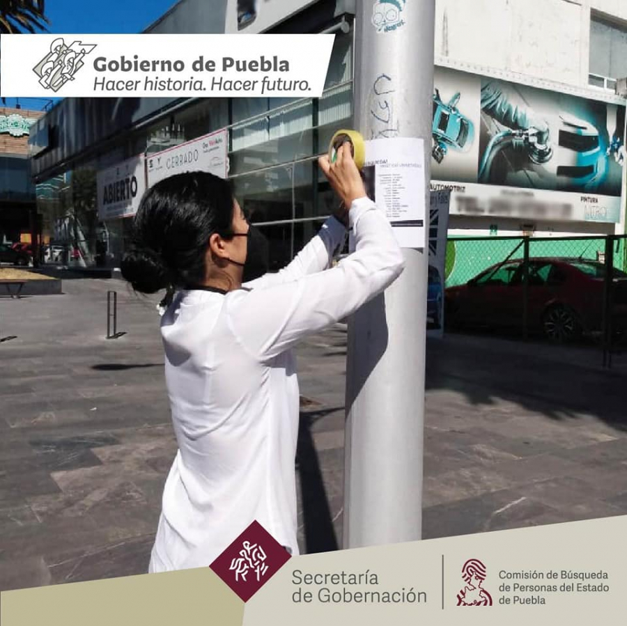 Este día llevamos a cabo Acciones de Búsqueda de Personas Desaparecidas y No Localizadas en la colonia Zona Esmeralda de la ciudad de Puebla.