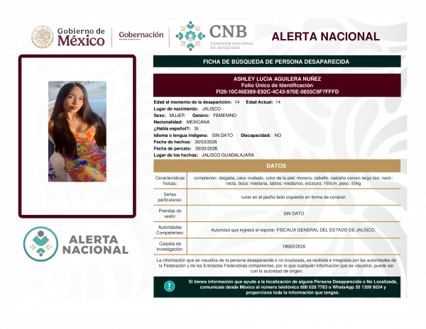 ASHLEY LUCIA AGUILERA NU&Ntilde;EZ