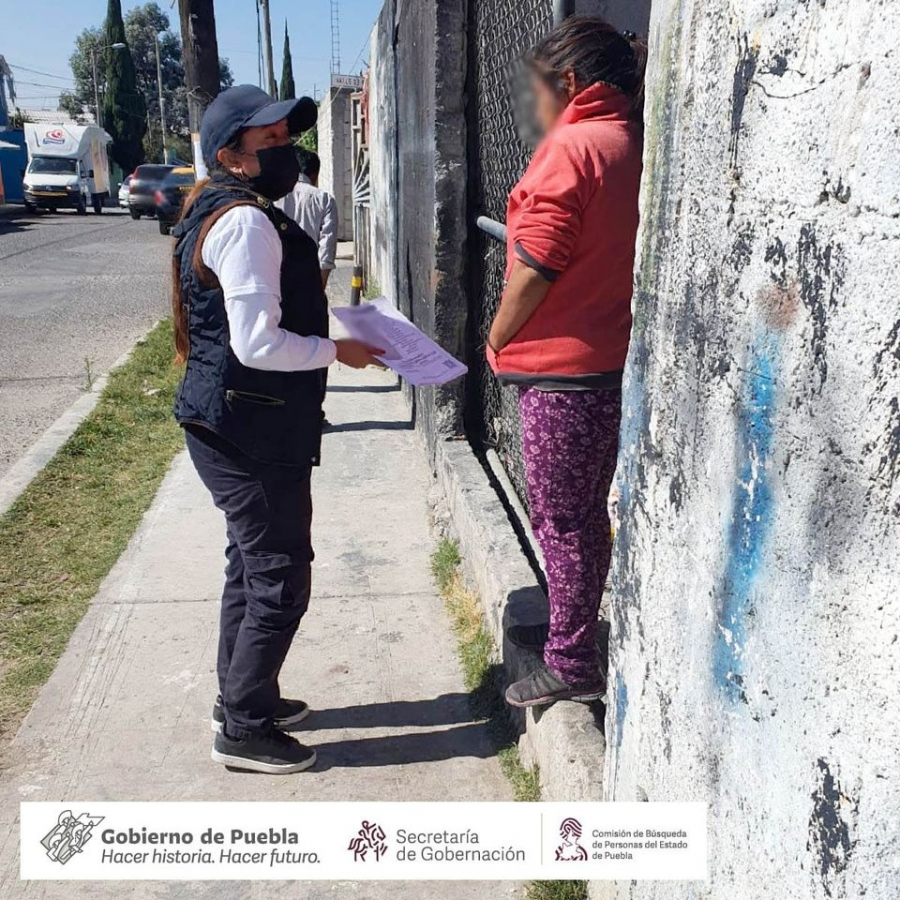 Como parte de nuestra labor, realizamos Acciones de Búsqueda de Personas Desaparecidas o No Localizadas en la colonia Valle de Puebla de la ciudad de Puebla, Puebla.